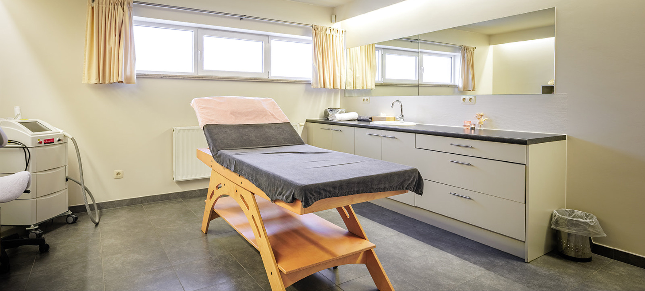 De behandelruimte van Instituut Sandrina